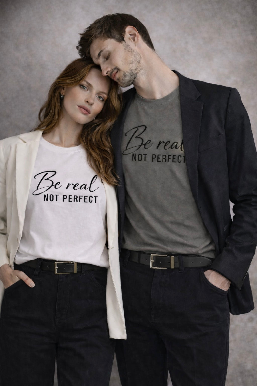 BE REAL NOT PERFECT — Men’s Cotton T-Shirt